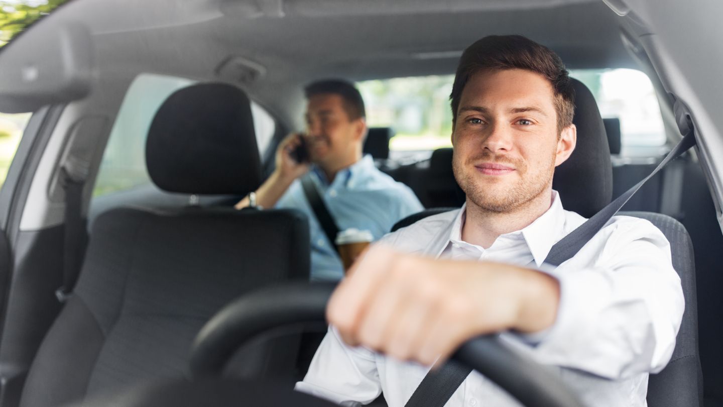 Man Driving A Car with Confidence